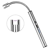  Ronxs - Mechero electrónico sin Llama con indicador LED de batería, Recargable, USB, Resistente al Viento y a la Intemperie, para Cocina, Barbacoa, Velas, mechero, Cocina de Gas