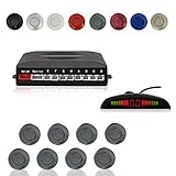 【Intuitive Anzeige】 Dieses Parkradar gibt nicht nur einen Warnton aus, sondern zeigt auch Entfernungsdaten an. Die Warntonwarnung wird häufiger, wenn sich die Entfernung nähert. Verhindern Sie künftige gefährliche und kostspielige Kollisionen.