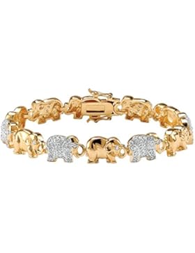 Palm Beach Jewelry - Armband Elefanten - vergoldet 14 Karat (585) - runde Zirkonia in Pavéfassung