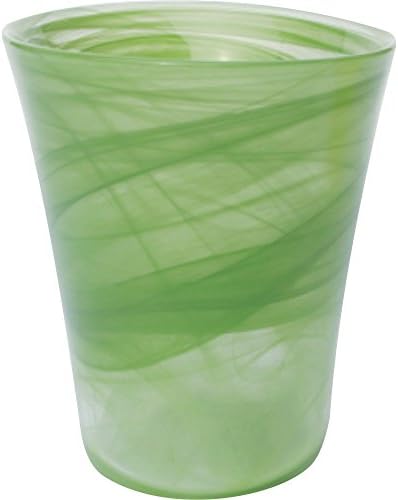 13.5cm Lime Flared Orchid Planter - Decorative Indoor Recycled Glass Pot