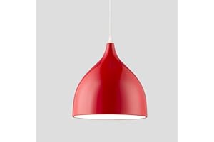 Mengjay Lampadario Moderno LED, creativo Plafoniera,Lampadari Cucina, Camera da Letto, Salotto, Rosso,Adatto a soggiorno, sala da pranzo, biblioteca, ecc.