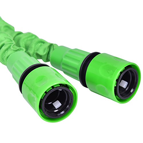 Costway Gartenschlauch Wasserschlauch Flexischlauch Bewässerungsschlauch Zauberschlauch dehnbar flexibel grün Länge 7,5m bis 60m (15m) - 7