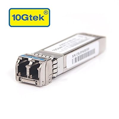 10Gtek® 10Gb/s SFP+ Monomode Module, 10GBase-LR SFP+ LC Transceiver, Compatible pour Cisco SFP-10G-LR, Ubiquiti, Netgear, D-Link, TP-Link, Zyxel, Qnap Nas, Mikrotik, Open Switch