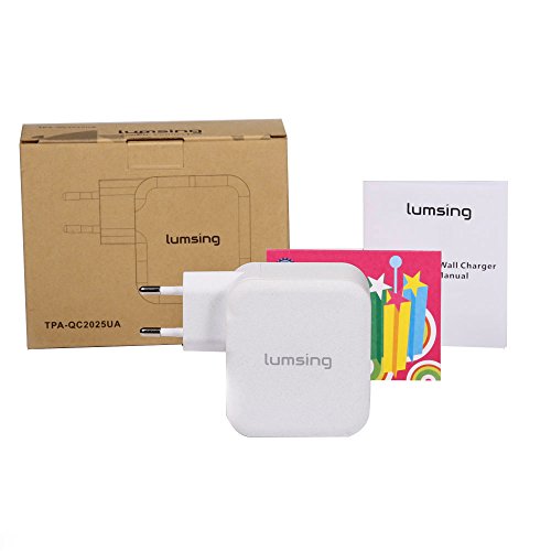Lumsing Schnellladegerät 4-Port USB Wandladegerät, Wall Charger mit 3 Smart Ports und 1 Quick-Charging Port für iPhone, Samsung, HTC, Nokia iPad, iPod, Nexus usw. – Weiß - 9