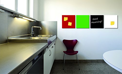 Artina® Memoboard aus Glas Magnet- und Schreib-Tafel – 70×100 cm – inklusive Stift, Magneten und Schwamm – Grün - 8