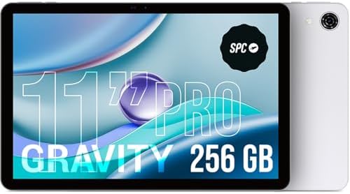 SPC Gravity Pro - Tablet da 11 pollici con display FHD antiriflesso Matte View | 256 GB espandibili, 6 GB di RAM | Connessione 4G, Octa-Core e Android 14 | Ricarica rapida da 18 W | Colore Lunar Mist