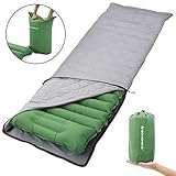colchon inflable para camping con inflador UNA GRAN COLCHONETA QUE PLEGADA ES PEQUEÑA: Aunque nuestra colchoneta es grande, ancha a 195 x 65 cm, se puede guardar fácilmente en su bolsa de transporte con un tamaño pequeño de 30 x 15 x 15 cm; llévala en una esquina de tu mochila, esta colchoneta portátil te permitirá un viaje más ligero