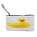 Produktbild TTmom Damen Leinwand Geldbörse Portemonnaie Geldbeutel,Rubber Duck Yellow Squeak Ducky Toy Fun Bubble Bath Animal Kids Room Duckling Print Wallet Coin Purses Clutch W 8.5" x L 4.5" White and Yellow