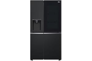 LG GSGV81EPLL Side by Side Kühlschrank, Klasse E, 635 L, Instaview, Kühlschrank mit Gefrierfach, Eis-, Crushed Ice- Wasserspender, Total NoFrost, Smart Inverter Kompressor, Wi-Fi