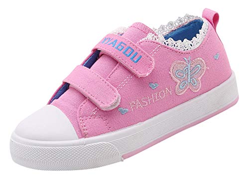 GEMVIE Zapatillas Zapatos de Lona para Niñas Suela Antideslizante Primavera Verano 31 EU Rosa