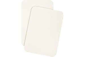 PAPERMANE Set di biglietti bianchi DIN A5, con angoli rotondi per fai da te e fai da te, 300 g/m², carta kraft (avorio, 270 g/m², 25 carte)