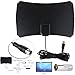 Produktbild HKFV 50-Meilen-Bereich dünne flache Innen-HDTV verstärkte HD Fernseh-VHF-Antenne 10FT Coax-Schwarzes TV HDTV Antenna