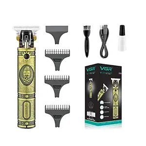 VGR Rechargeable Hair Clippers with Zero Gapped Baldheaded T-Blade, V-085