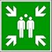 Produktbild H.Klar Schild PVC Sammelplatz Sammelstelle ISO-E007 400x400mm langnachleuchtend