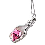 VJGOAL Damen Halskette, Damen Mädchen Fashion Popular Crystal Halskette Liebe Drift Flaschen Frau (A)