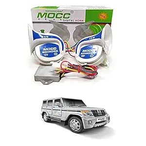 AYW White & Blue Mocc 18 in 1 Digital Tones Car Magic Horn For Bolero