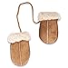 Nordvek Baby Genuine Sheepskin Mittens Gloves On String - Suitable for Boys & Girls # 324-100