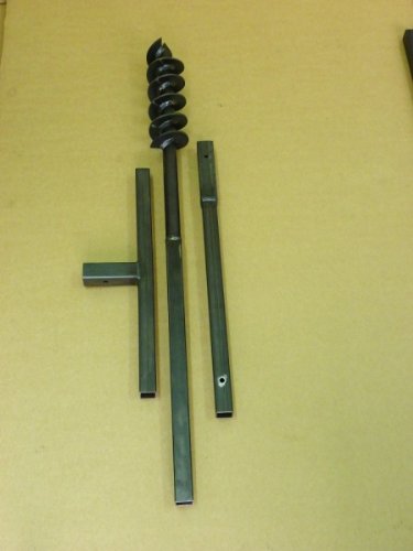 Erdbohrer Erdlochbohrer Brunnenbohrer 90 mm 1,5 m Pfahlbohrer Handbohrer Bohrgerät f. Brunnen und Rammfilter