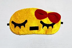 JUZZII Velvet and Fur Super Soft & Smooth Sleep Mask Eye Shades for Men Women Girls Boys Kids - Sleep Eye Shades Model No.23