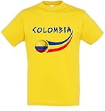 Fútbol Supportershop - 4 Camiseta Colombia Niño 4 niño, Amarillo, FR: S (Talla Fabricante: 4 años)