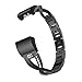 Produktbild Compatibel Fitbit Charge 2 Armband Metall in 4 Farben, Unisex Metall + Kristall Smart Watch Ersatzarmband Uhrenarmband für Fitbit Charge 2. (Schwarz)