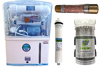 SANRACHNA Copper ro-water purifier (RO+UV+UF+TDS+Copper Cartridge) with Hitech make OA100 gpd Booster Pump & Hitech 80 gpd membrane.
