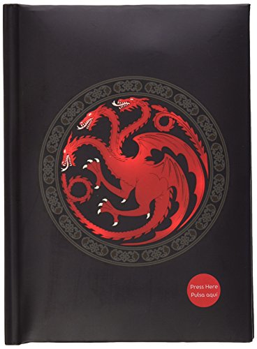 SD Toys SDTHBO89516 - Libreta con luz con diseño de Targaryen Game Of Thrones