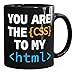 Produktbild MoonWorks® Kaffee-Tasse You Are The CSS To My HTML Valentinstag Spruch Programmierer Informatiker Liebe Geschenk schwarz unisize