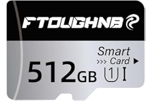 FTOUGHNB Carte SD,Carte Micro SD 512 Go, Carte Mémoire Haute, Carte Mémoire Micro SD+ Adaptateur, Compatible Full-HD pour Camera, Go Pro et Drone,Tablette