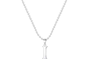 Symretie Collar inicial de plata para mujer - Collar colgante de letras de acero inoxidable 316L para cumpleaños de mujer, regalo del Día de la Madre