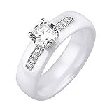 Jacques Lemans Damen Ring 925/- Sterling Silber Glänzend Zirkonia weiß 490270030