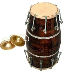 Apex musicals indian music instrument wooden Dholak drum nut & bolt