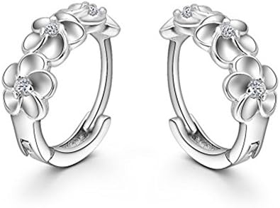 Lanaso Flower Hoop Earrings Ear Cuff Earrings Stud Clip Jewelry Claps for Women Girls