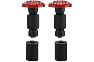 Aramox Motorcycle Handlebar Plug, 22mm 7/8inch Handlebar End Slider Plug Caps for Racing ATV Offroad (Red)