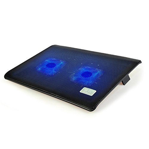 L112 Laptop-Kühler Laptop Cooling Laptop Külrippe Dual-Lüfter 70mm Lüfter blauen LED-Licht Laptop Cooling Pad
