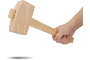 PLYISTY Professional Carpenters' Large Wooden Mallet, Hammer for Woodworking, Chisels (L)