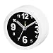 Produktbild Urlaub-Geburtstagsgeschenk für Classic kleine Runde Alarm Clock Rezeption Tabelle Desktop Time Clock Simple Style Home Office Dekoration Neuheit weiß schwarz