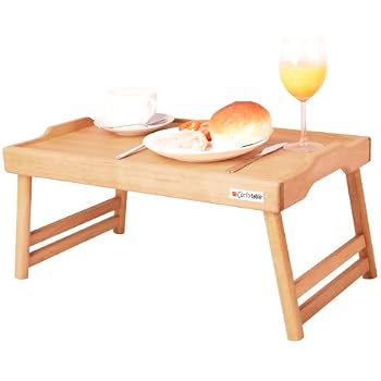 Plateau Petit Déjeuner Lit Bambou - Pliant - 52x33 Cm - Nature