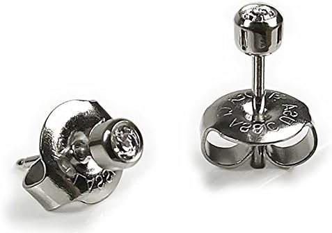 Minott Ladies' Earrings / Studs Mini First Classic in Titanium 100% Sterile
