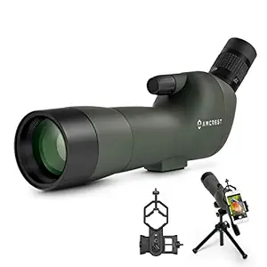 Amcrest Spotting Scope for Target Shooting w/Tripod 20-60x60mm, Multi Coated Optical Lens, Waterproof, 36-19m/1000m, Telescope with Universal Smartphone Adapter (AMSS60-G)