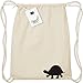 Produktbild ShirtInStyle Gym Sack hochwertiger Turnbeutel lustige Tiere Schildkröte Farbe Natur