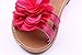 Femizee Infant Toddler Girl Hard Sole Summer Outdoor Sandals First Walking Shoes Peony Flower Red 6-9 Months