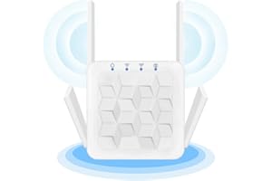 MKOIJN WiFi Extender Booster, WLAN Repeater WLAN Verstärker WiFi Extender bis zu 4000sq.ft Mit Repeater/AP Modus, Long Range Amplifier mit Ethernet Port zu Allen WLAN Geräten, 1-Tap Setup, Access Point