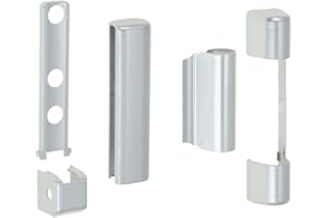 ANTE BELLUM Siegenia SI Aubi Favorit: set di coperture per cerniere in PVC per finestre in plastica e porte in PVC (argento)