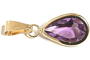 Peninsula Jewellery 9ct Gold Amethyst Teardrop Pendant without chain