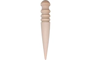 JOBERIO Garden Dibber - Handy Hand Planting Dibber | Beech Wood Handheld Seedling Dibber Tool | 14.5x2.5cm Easy to Grip Plant Seed Transplanting Dibber for Small Seedlings, Sowing Plants, Bulb Planting