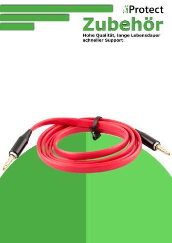 iProtect Ersatzkabel für Monster Beats Dr. Dre 3,5mm Klinkenstecker Verbindungskabel rot - 2