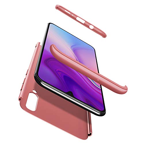 BESTCASESKIN Funda Samsung Galaxy A50, Carcasa Móvil de Protección de 360° 3 en 1 Desmontable con HD Protector de Pantalla Carcasa Caso Case Cover para Samsung Galaxy A50 (Rose Oro)