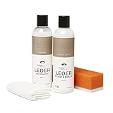 LEDERREINIGER & FLECKENENTFERNER: Mit dem Natural Leather Cleaner wird das zu pflegende Leder zunächst gereinigt. Brüchige Schutzschichten und Flecken werden entfernt. Top Lederreiniger fürs Auto.
