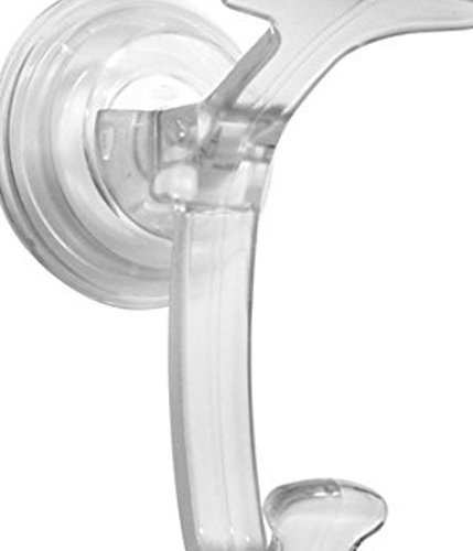 InterDesign Power Lock Aufbewahrungshaken mit Saugnapf für Bad, WC, Badewanne, Dusche – Durchsichtig - 6